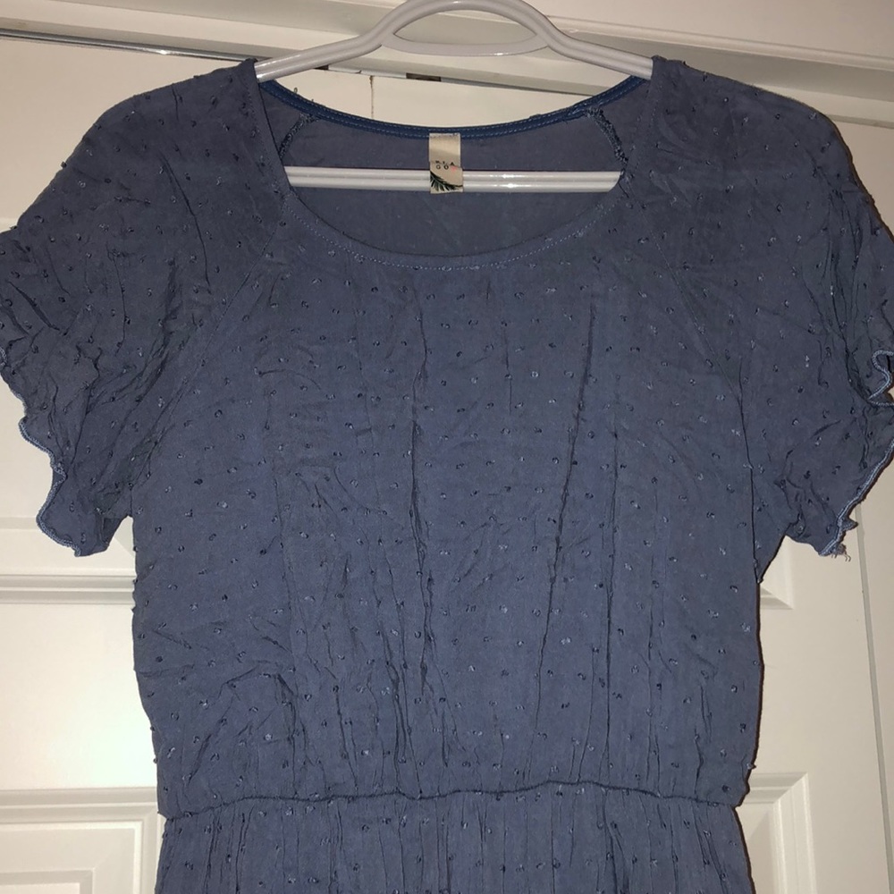 Boutique Swiss dot tiered dress